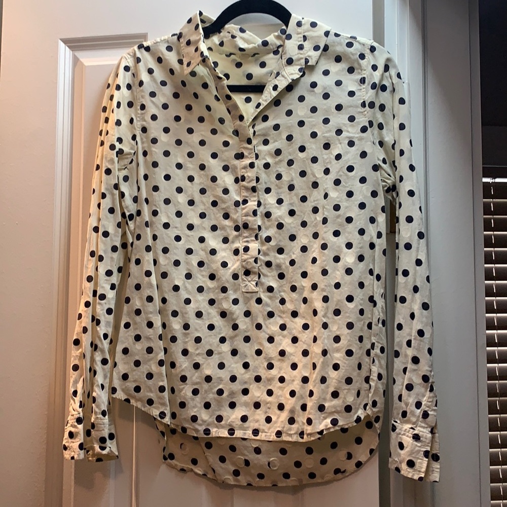 JCREW polka dot Popover blouse (4)